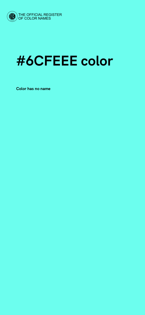 #6CFEEE color image
