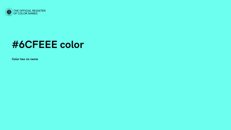 #6CFEEE color image