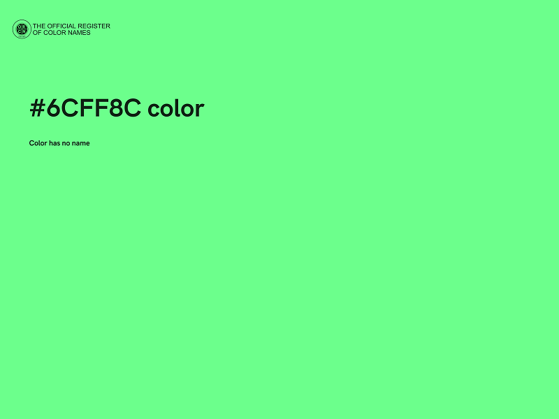 #6CFF8C color image