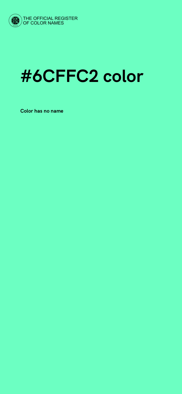#6CFFC2 color image