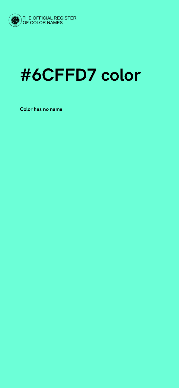 #6CFFD7 color image