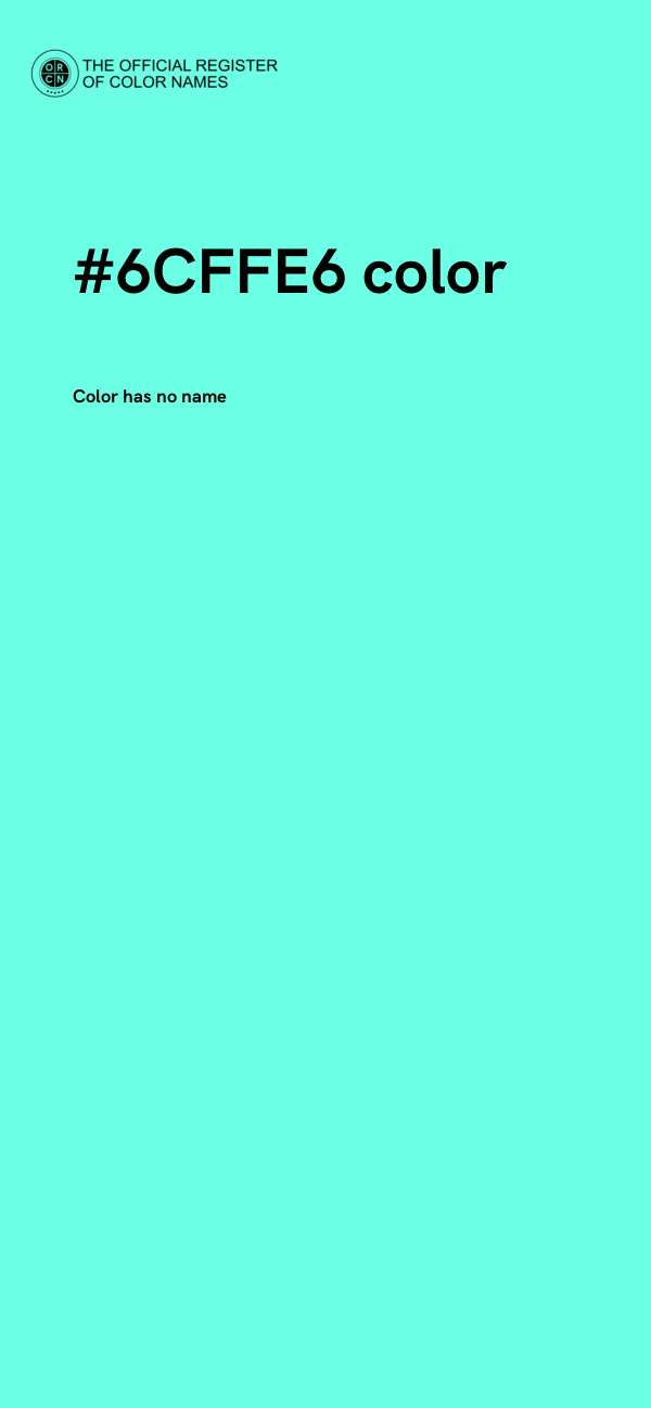 #6CFFE6 color image