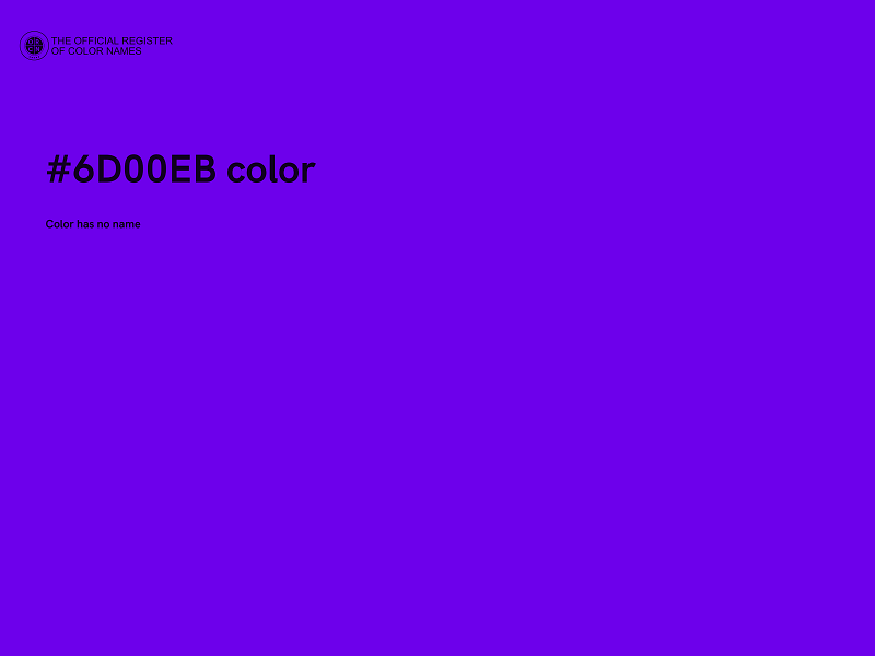 #6D00EB color image