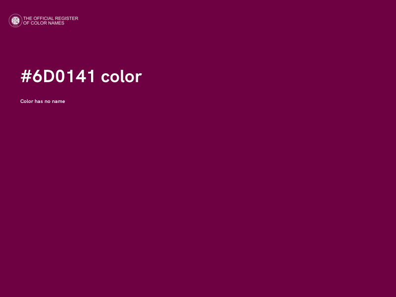 #6D0141 color image