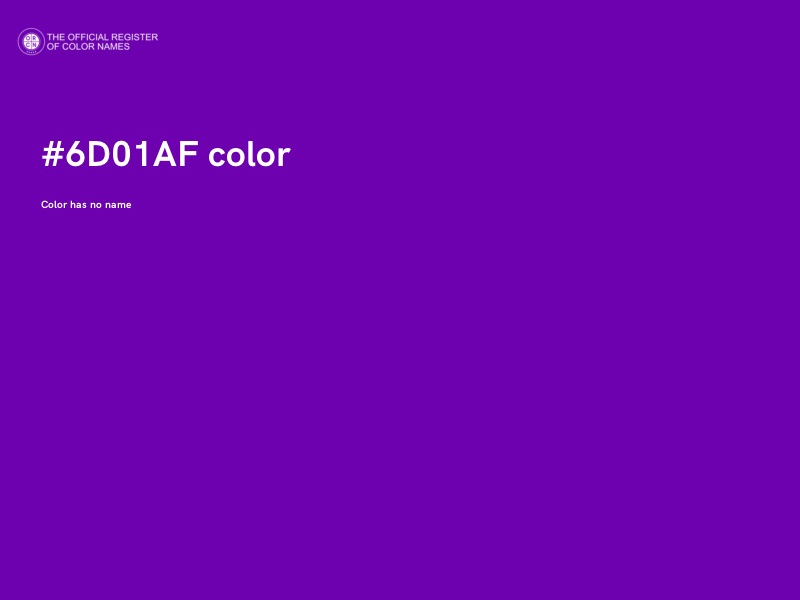 #6D01AF color image