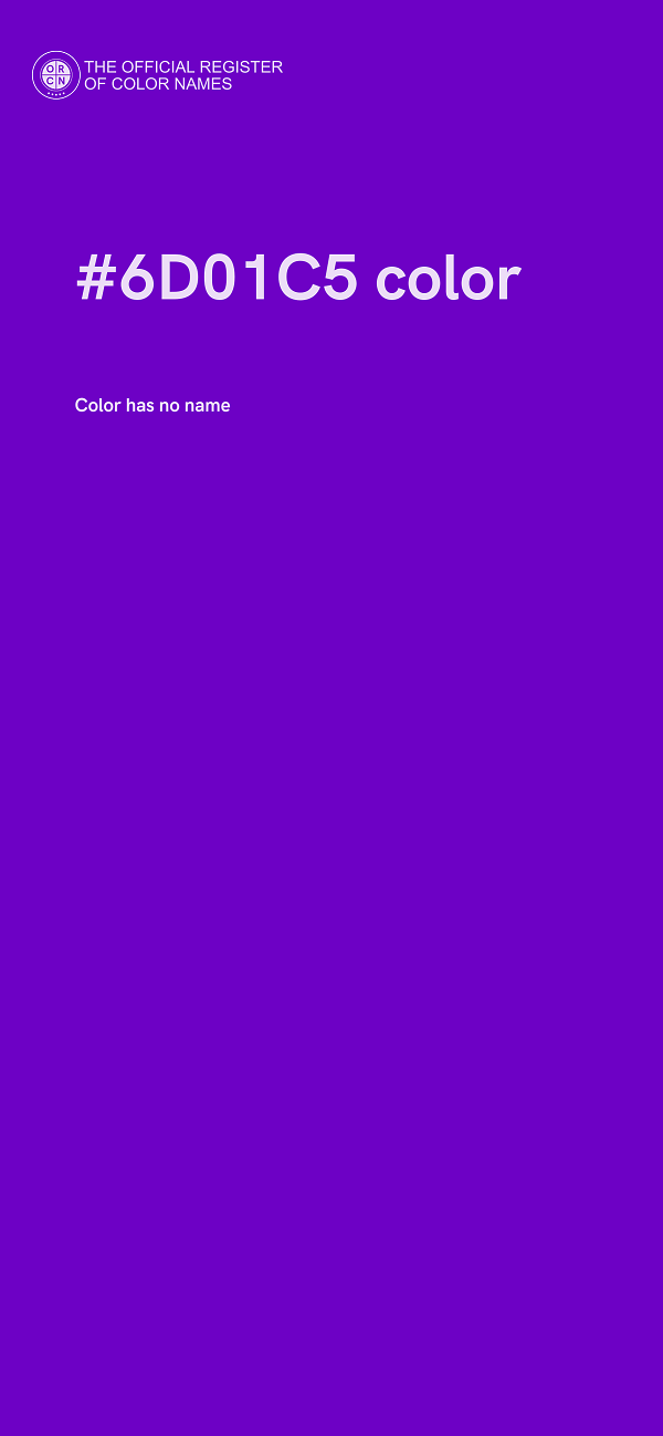 #6D01C5 color image