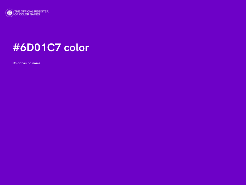 #6D01C7 color image