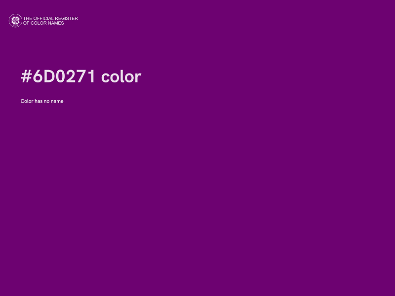 #6D0271 color image