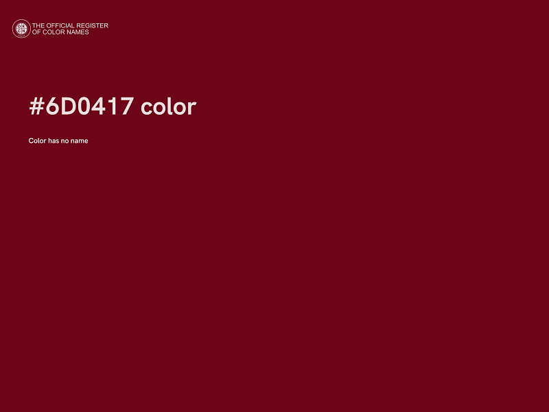#6D0417 color image