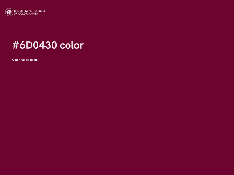 #6D0430 color image