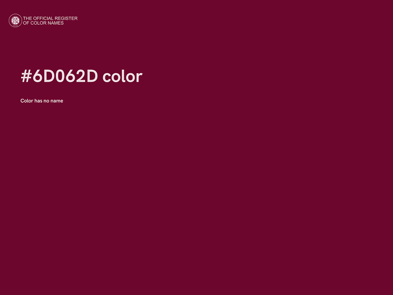 #6D062D color image