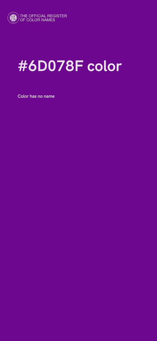#6D078F color image