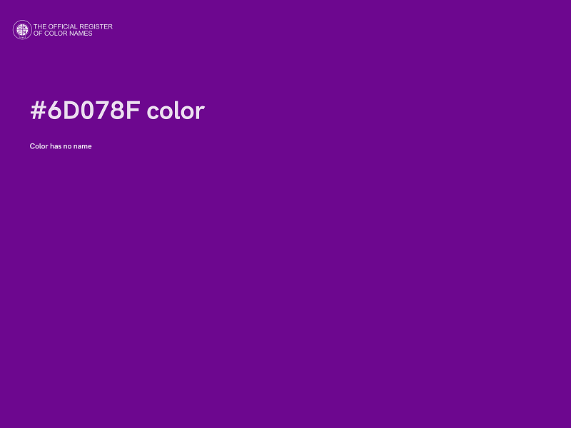 #6D078F color image