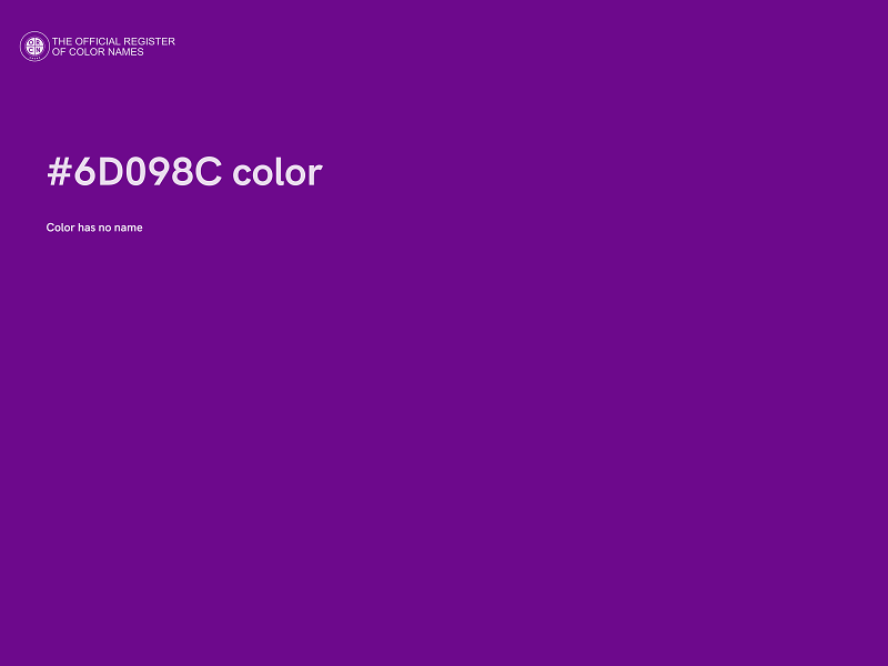 #6D098C color image