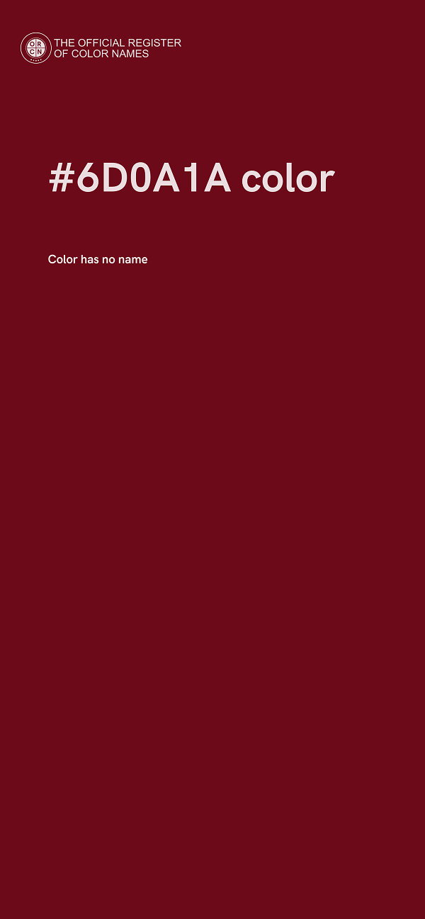 #6D0A1A color image