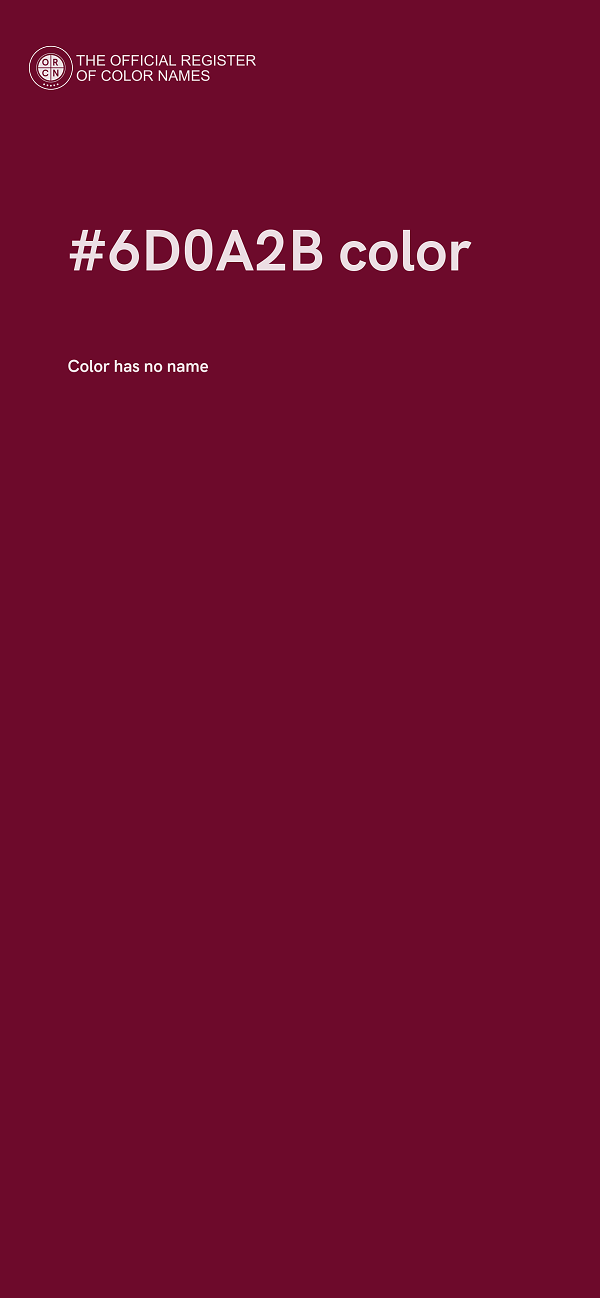 #6D0A2B color image