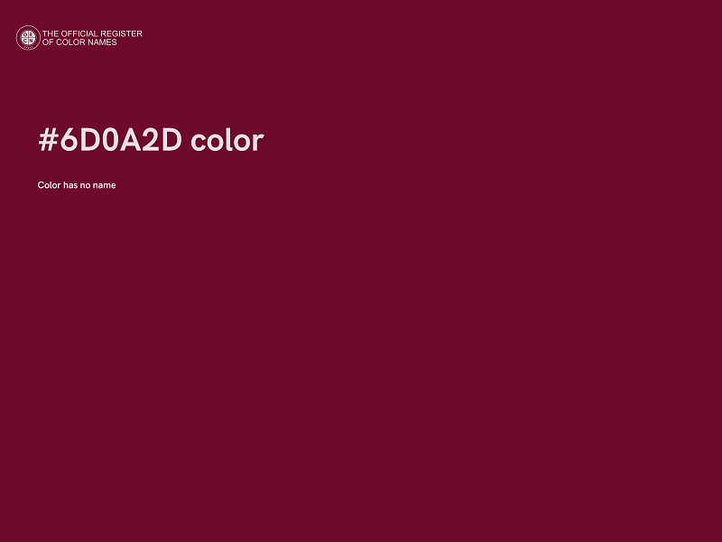 #6D0A2D color image