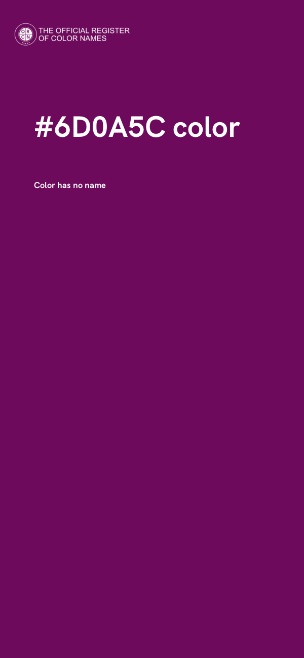#6D0A5C color image