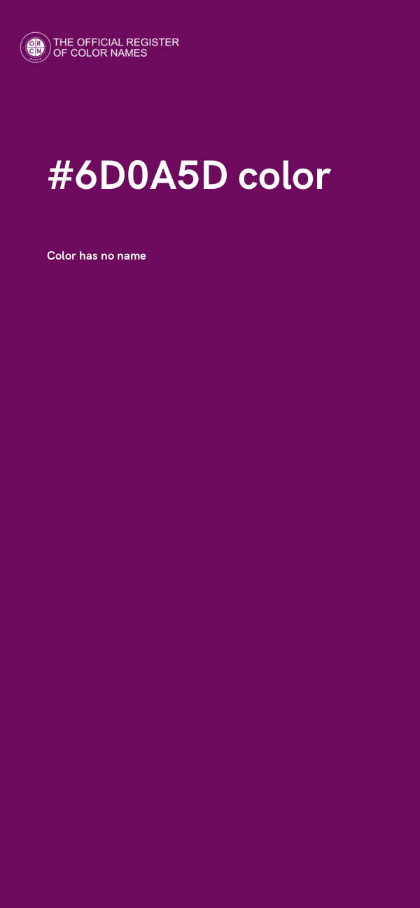 #6D0A5D color image