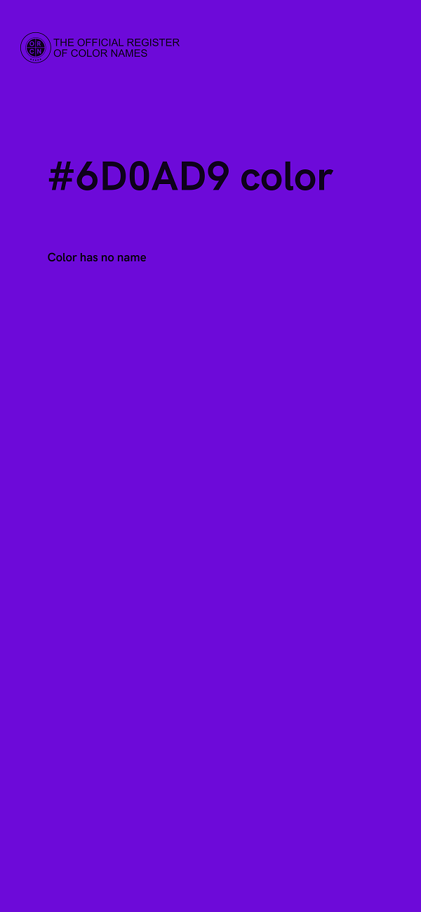 #6D0AD9 color image