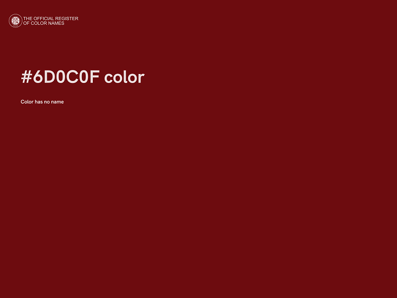 #6D0C0F color image