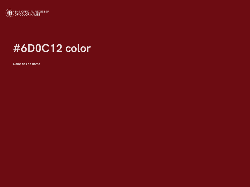 #6D0C12 color image