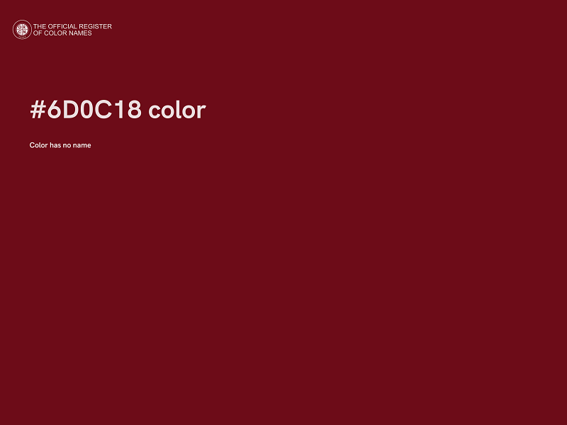 #6D0C18 color image