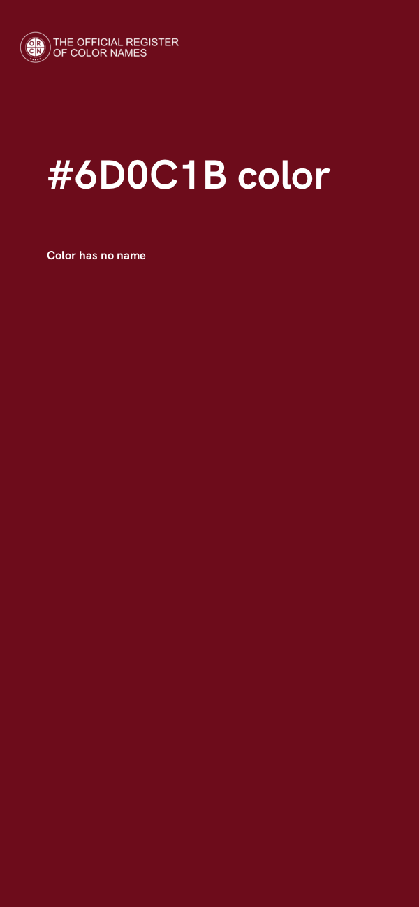 #6D0C1B color image