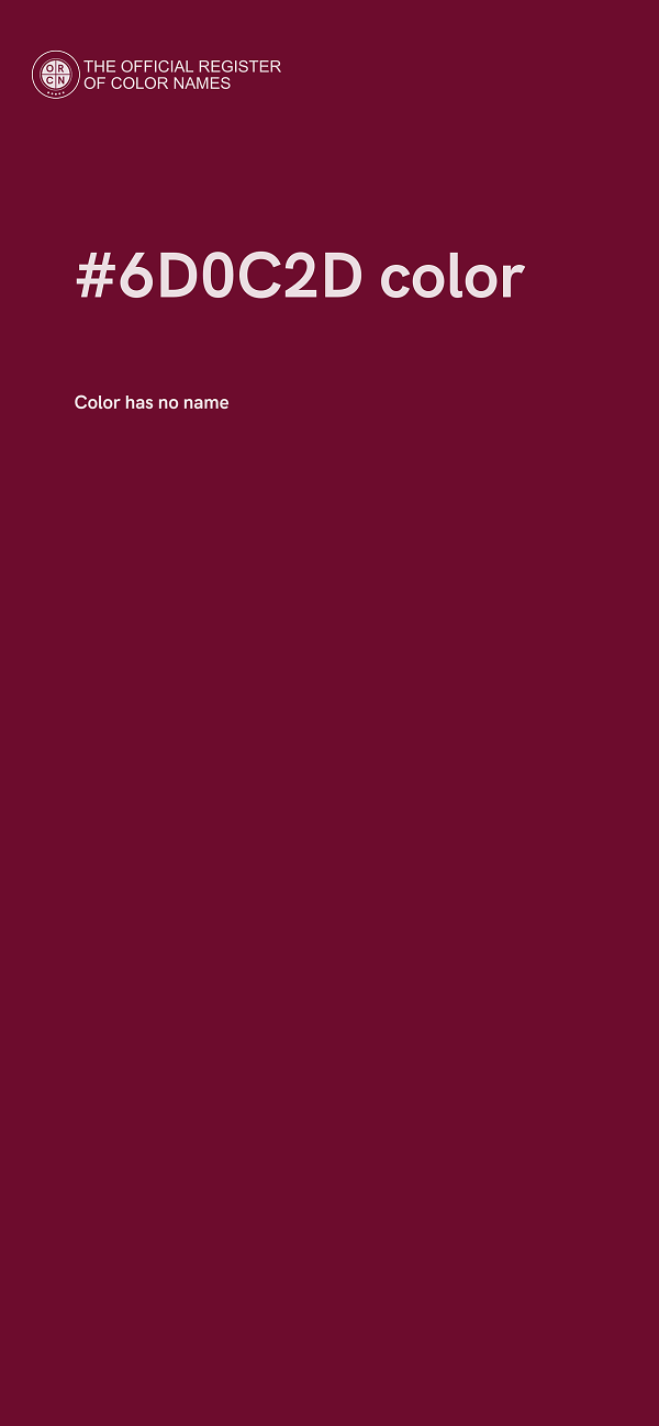 #6D0C2D color image