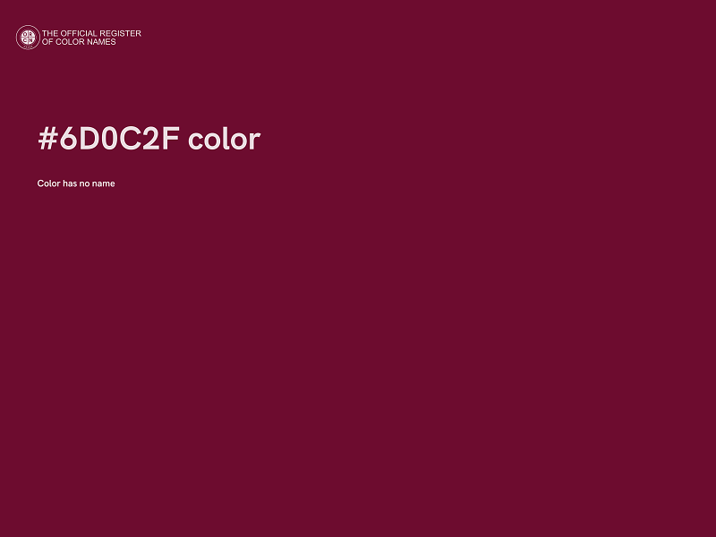#6D0C2F color image