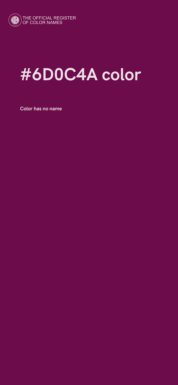 #6D0C4A color image