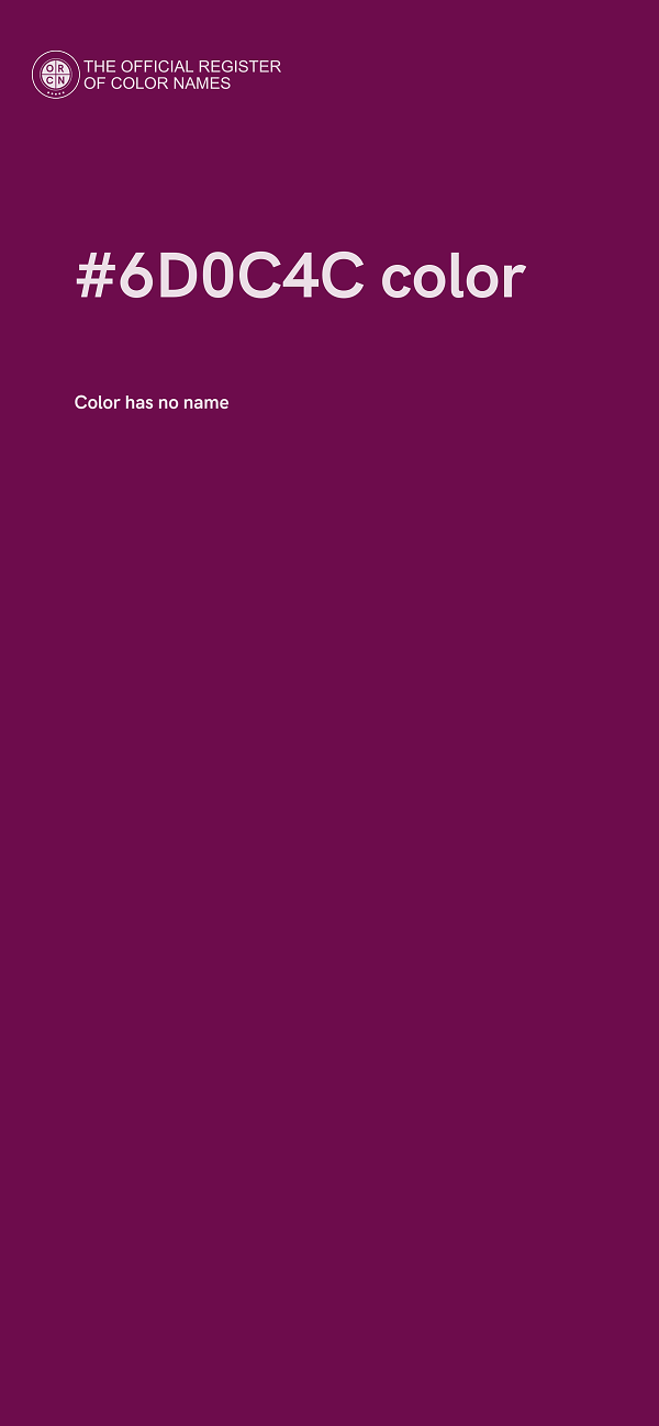 #6D0C4C color image