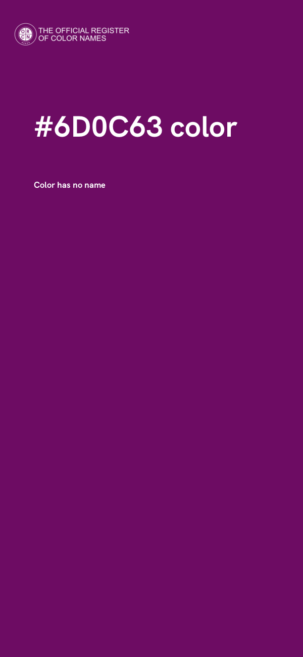 #6D0C63 color image