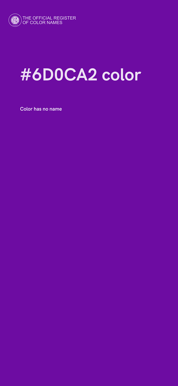 #6D0CA2 color image