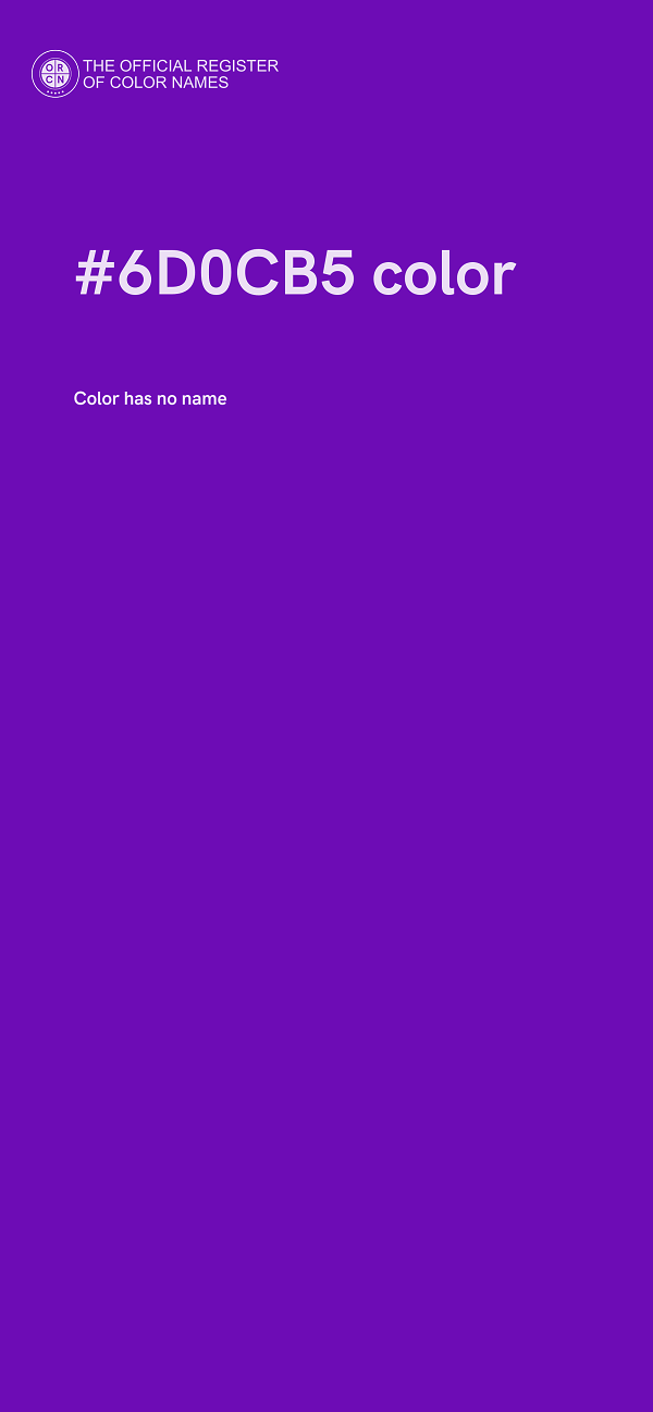 #6D0CB5 color image
