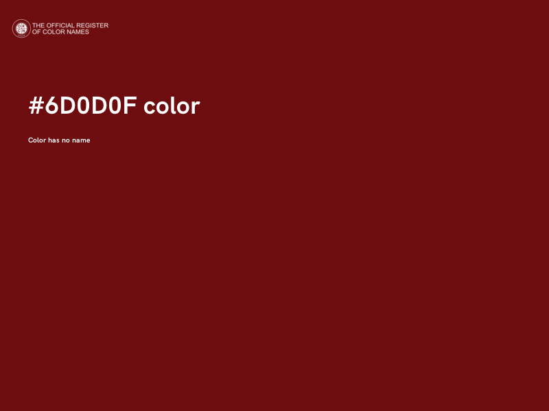#6D0D0F color image