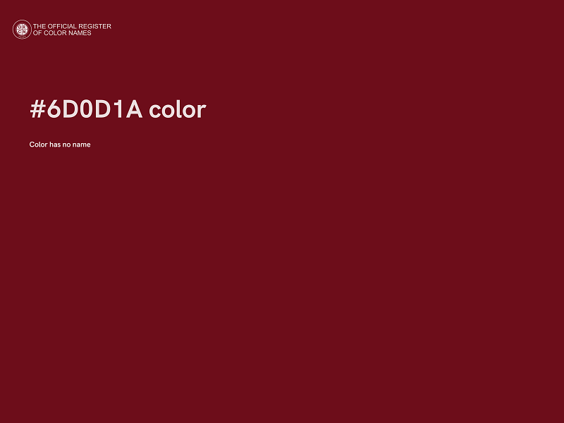 #6D0D1A color image