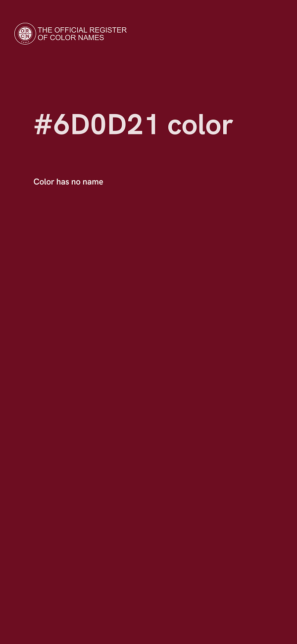 #6D0D21 color image