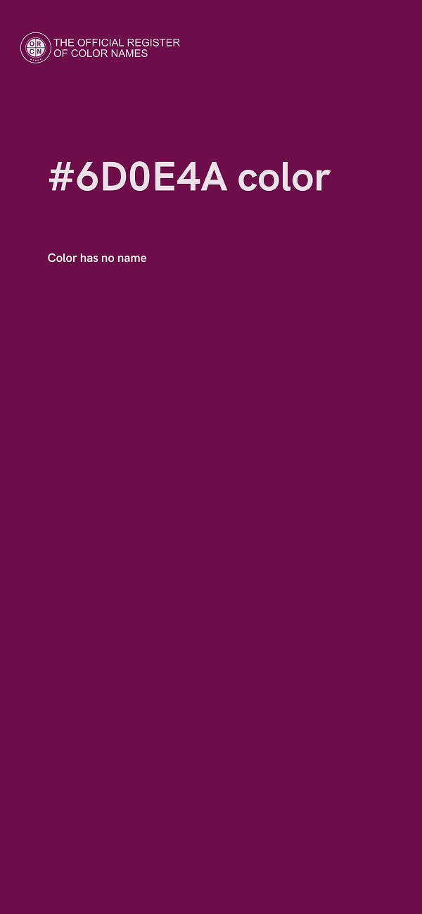 #6D0E4A color image