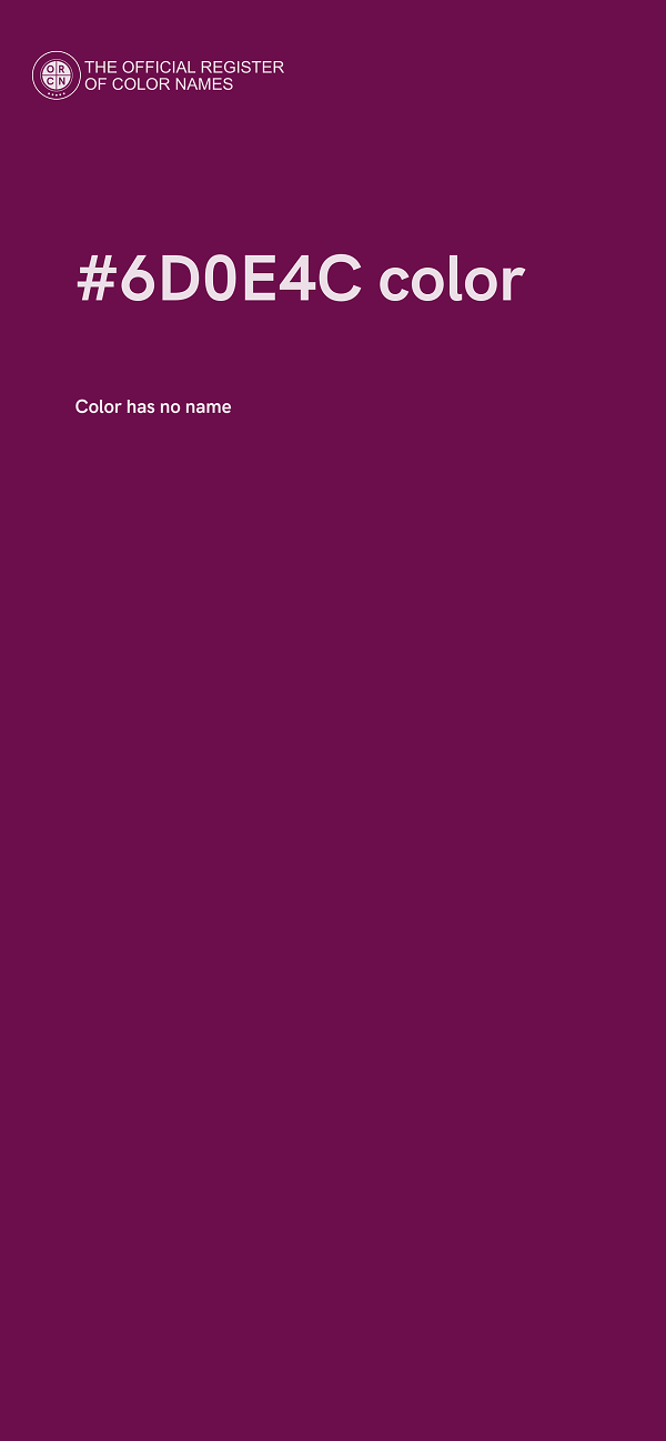 #6D0E4C color image