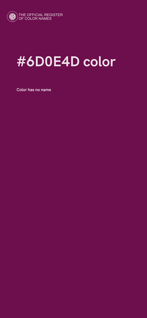 #6D0E4D color image