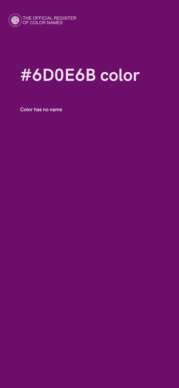 #6D0E6B color image