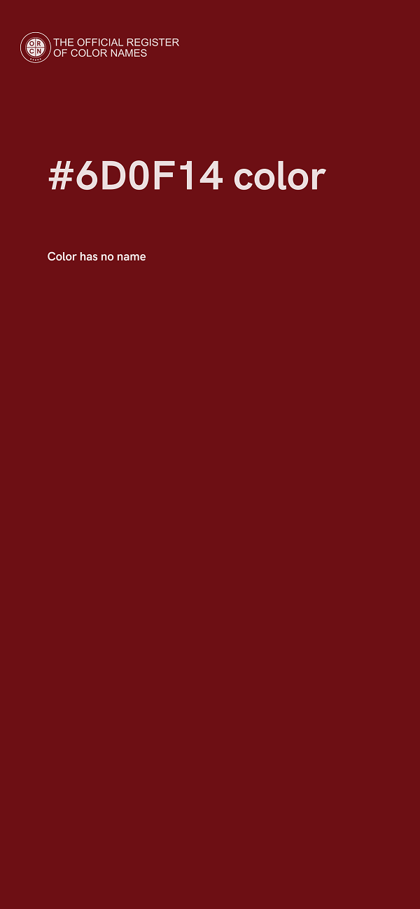 #6D0F14 color image