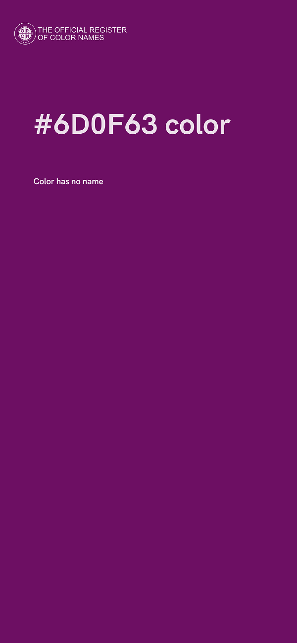 #6D0F63 color image