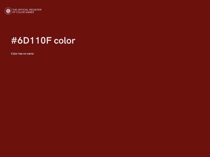 #6D110F color image
