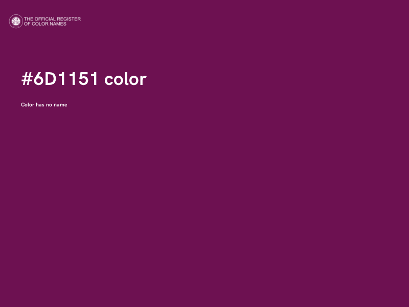 #6D1151 color image