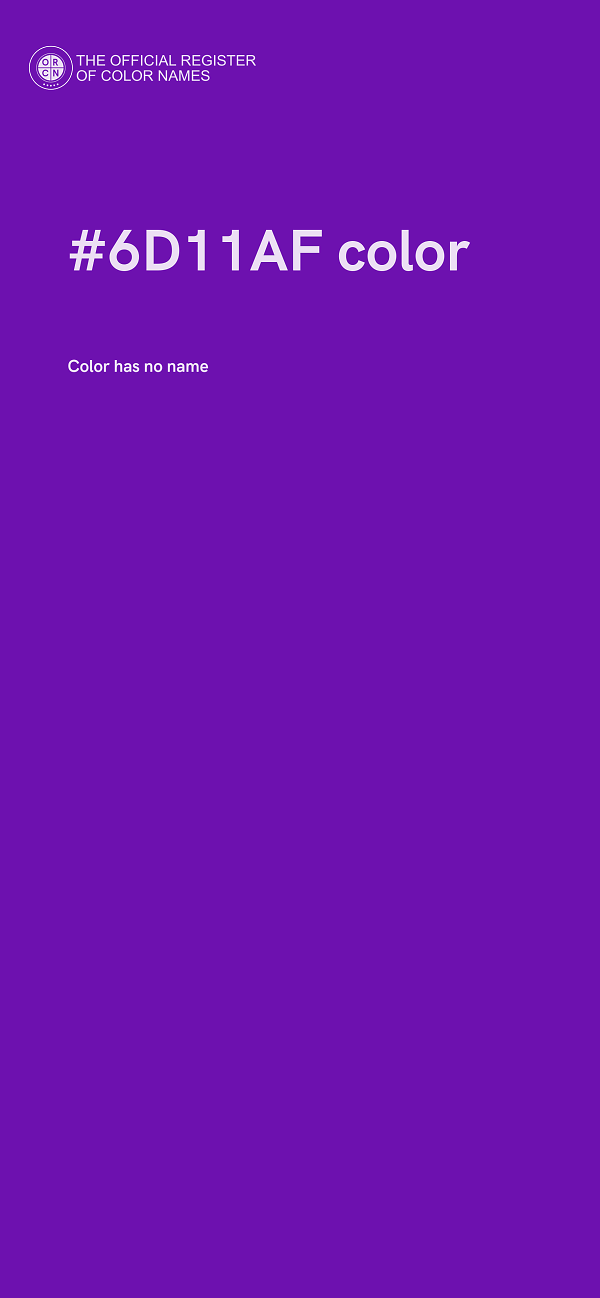 #6D11AF color image