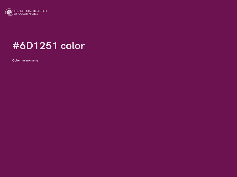 #6D1251 color image