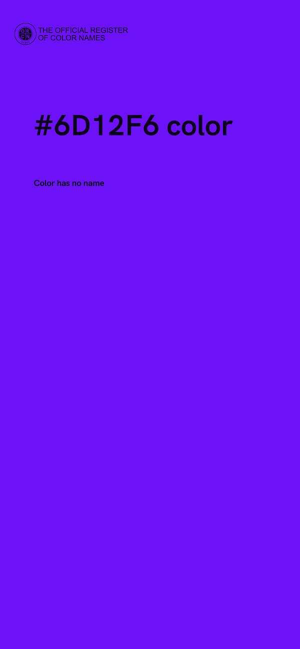 #6D12F6 color image