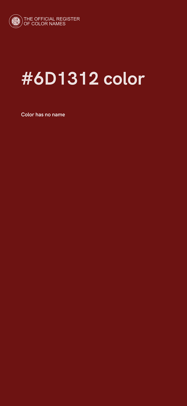 #6D1312 color image